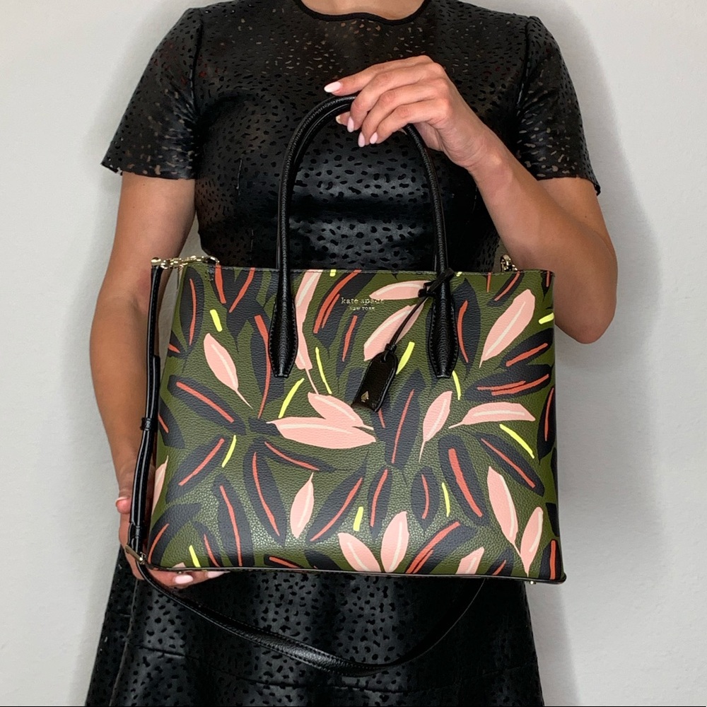 Kate Spade Eva Top Zip Leather Satchel Crossbody - Picture 2 of 8